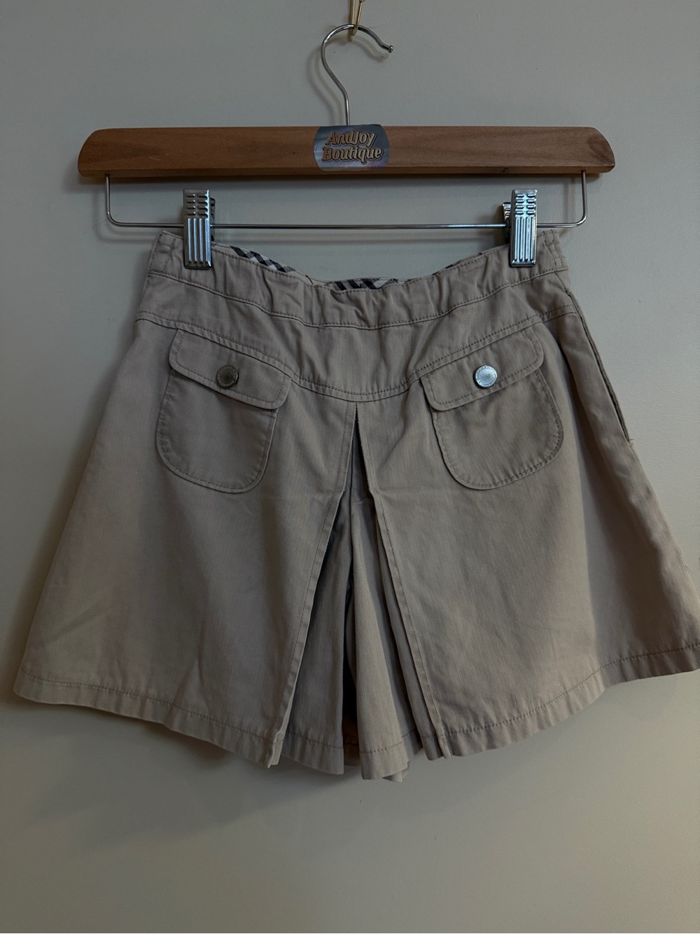 Burberry kids Pleated Skort with Front Flap Pockets